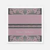 Pflaume Rose Serviette (Vorderseite)