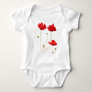 Pflaume Rote Blütenfarbe Sommergeburtskittel Baby Strampler