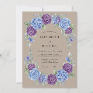 Pflaume Rustikale Landhochzeit Einladung