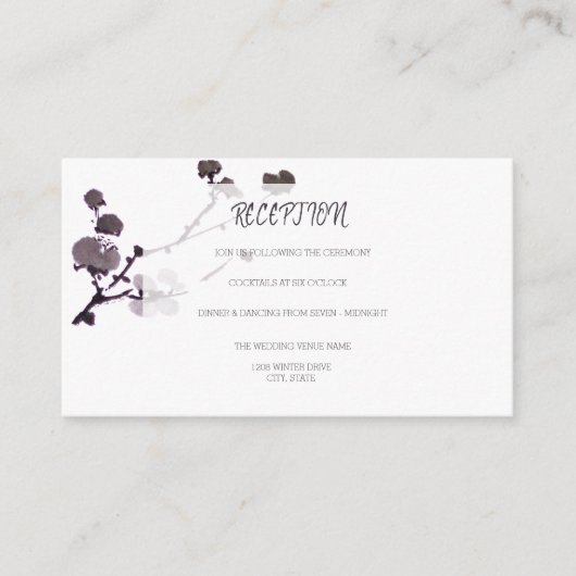 Pflaume sumie begleitkarte (Vorderseite)