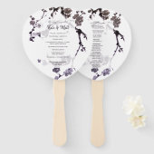 Pflaume sumie fächer (Vorne und Hinten)