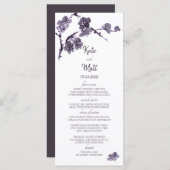 Pflaume sumie menükarte (Vorne/Hinten)