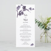 Pflaume sumie menükarte (Stehend Vorderseite)