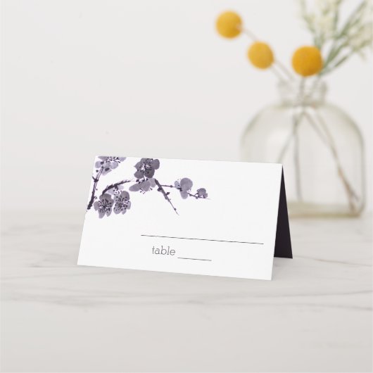 Pflaume sumie platzkarte (Vorderseite)