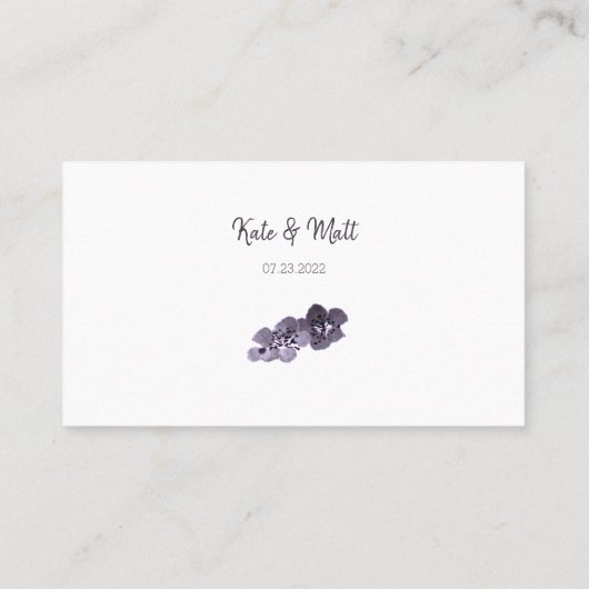 Pflaume sumie platzkarte (Rückseite)