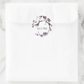 Pflaume sumie runder aufkleber (Tasche)
