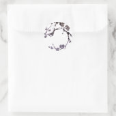 Pflaume sumie runder aufkleber (Tasche)