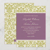 PFLAUME U. LIMONE WEDDING EINLADUNG DES (Vorne/Hinten)
