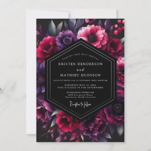 Pflaume Umbral Bloom Hochzeit Einladung