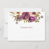 Pflaume und Gelbe Rose Dankeskarte (Vorderseite)