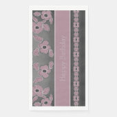 Pflaume und Grau Serviette (Vorderseite)