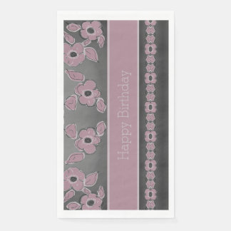 Pflaume und Grau Serviette