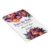 Pflaume und Orangenpfeife Save the Date Magnet (Rechte Seite)