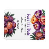 Pflaume und Orangenpfeife Save the Date Magnet (Horizontal)