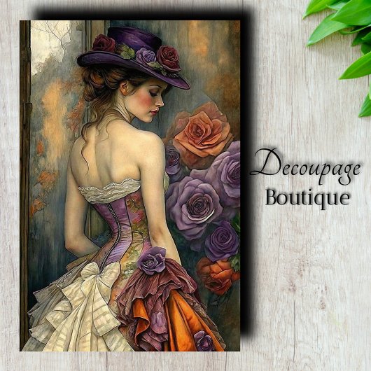 Pflaume und Perl-Rose Seidenpapier