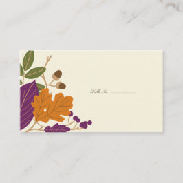 Pflaume und Pumpkin Hochzeit im Herbst Gast Table Platzkarte