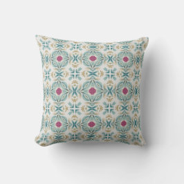 Pflaume und Sage Geometric Floral Pattern Kissen