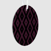 Pflaume und schwarze Diamantmuster Ornament (Vorderseite)