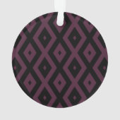 Pflaume und schwarze Diamantmuster Ornament (Rückseite)