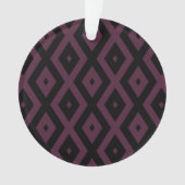 Pflaume und schwarze Diamantmuster Ornament (Vorderseite)