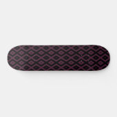 Pflaume und schwarze Diamantmuster Skateboard (Horizontal)