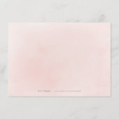 Pflaume und staubige, rosafarbene boho blühende Un Begleitkarte (Rückseite)