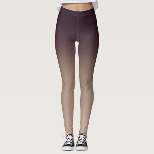 Pflaume und Taupe Leggings (Vorderseite)