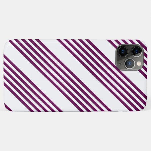 Pflaume und weiße fünf Streifen Case-Mate iPhone Hülle (Rückseite (Horizontal))