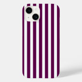 Pflaume und weiße Streifen Case-Mate iPhone Hülle (Rückseite)