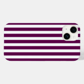 Pflaume und weiße Streifen Case-Mate iPhone Hülle (Rückseite (Horizontal))