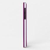 Pflaume und weiße Streifen Case-Mate iPhone Hülle (Hinten/Links)