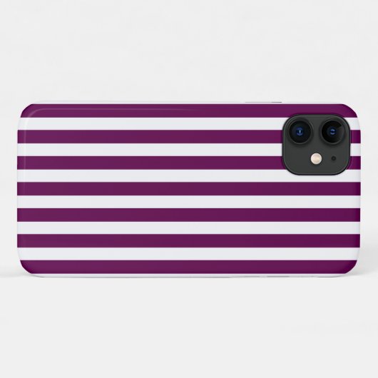 Pflaume und weiße Streifen Case-Mate iPhone Hülle (Rückseite (Horizontal))
