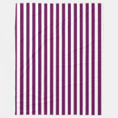 Pflaume und weiße Streifen Fleecedecke (Vorderseite)