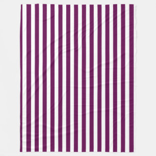 Pflaume und weiße Streifen Fleecedecke