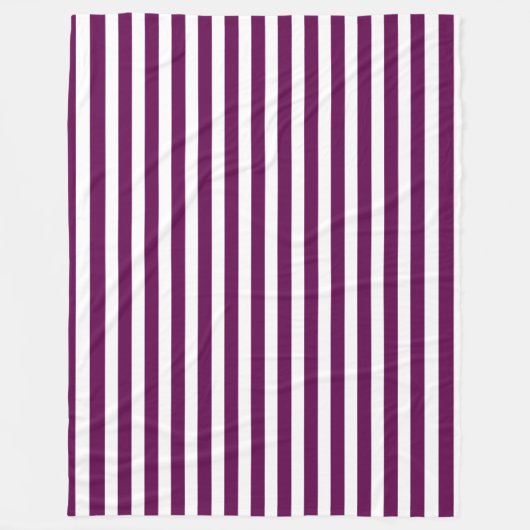 Pflaume und weiße Streifen Fleecedecke (Vorderseite)