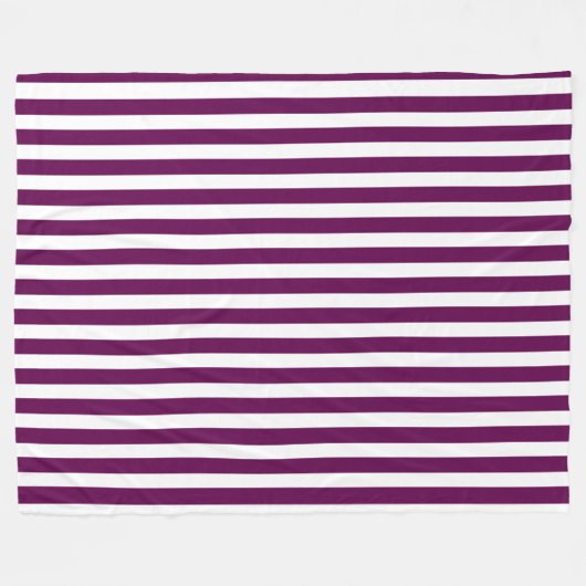 Pflaume und weiße Streifen Fleecedecke (Vorderseite (Horizontal))