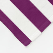 Pflaume und weiße Streifen Fleecedecke (Ecke)