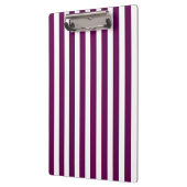 Pflaume und weiße Streifen Klemmbrett (Links)