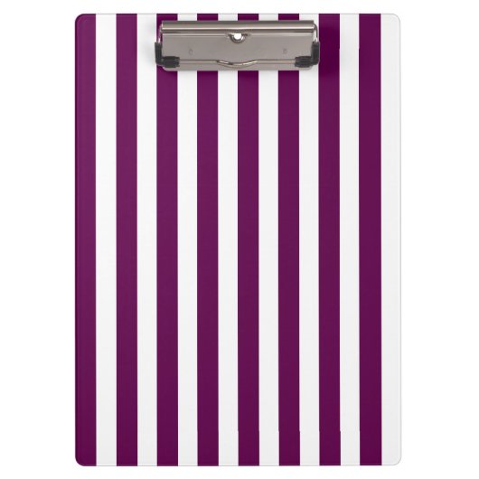 Pflaume und weiße Streifen Klemmbrett (Vorderseite)