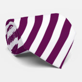 Pflaume und weiße Streifen Krawatte (Gerollt)