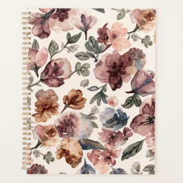 Pflaume Wildblume Wasserfarbe Moody Botanischer Ga Planer
