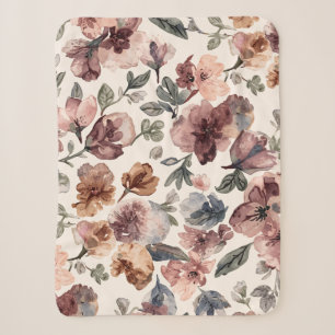 Pflaume Wildblume Wasserfarbe Moody Botanischer Ga Sherpadecke