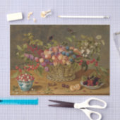 Pflaumen, Aprikosen, Kirschen und Johannisbeeren i Seidenpapier (Handwerk)