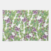 Pflaumen-Aquarellmuster Küchentuch (Horizontal)