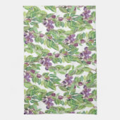 Pflaumen-Aquarellmuster Küchentuch (Vertikal)