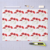 Pflaumen Aquarellrote Blume Blumenkohl Wildblumen Seidenpapier (Handwerk)