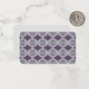 PFLAUMEN ARGYLE STRICKEN 3.5x2 Flache Karte / Hori