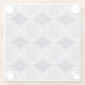 PFLAUMEN ARGYLE STRICKMUSTER Glasuntersetzer (Rückseite)