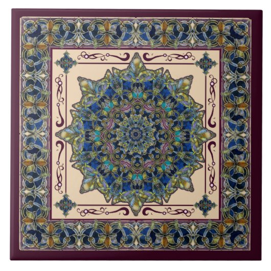 Pflaumen-beflecktes Fliese (Vorderseite)