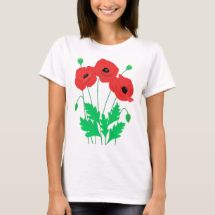 Pflaumen Blume Niedliches Blumenmuster T-Shirt